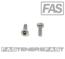  50 M3-0.5 x 8 Stainless Steel Phillips Pan Head Machine Screw DIN7985 A2 M3x8