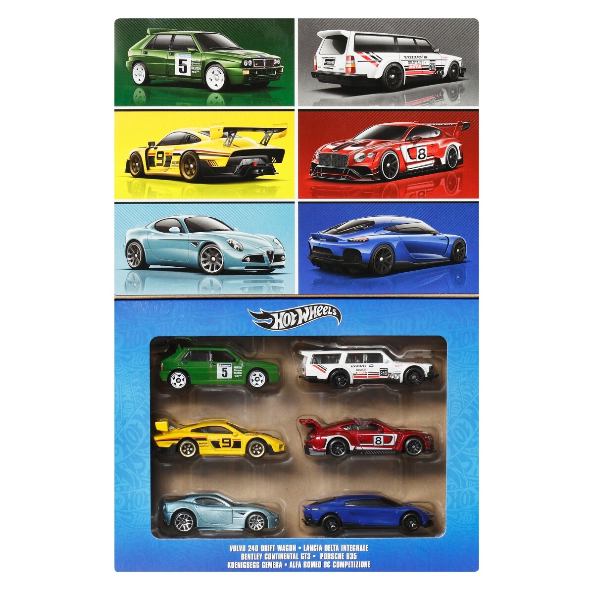 Hot Wheels Euro Style Multipack 6-Car Vehicle Toy Mini Car HRX56
