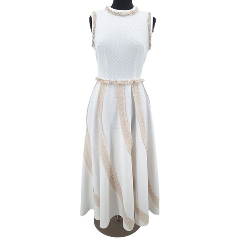 ebay white lace dress Lulu's Angel in Disguise White Lace Fit Flare Dress Short Sleeve Womens M