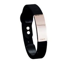 CLAVIS TERA MAGNETIC THERAPY SPORTS GOLF HEALTH BRACELET BLACK BAND ROSE GOLD