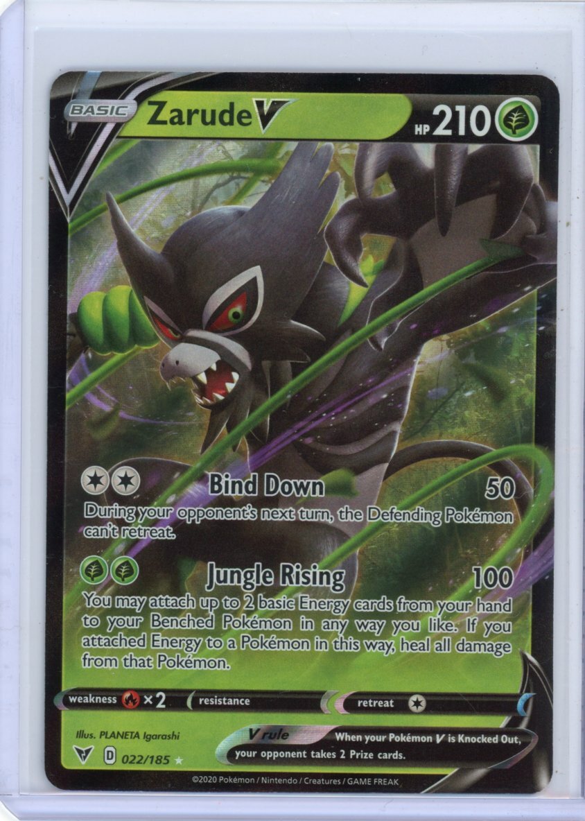 Zarude V 022/185 Full Art Holo Ultra Rare - 2020 SWSH: Vivid Voltage| Pokemon 