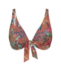 Triumph Botanical Leaf Underwired Bikini Top 36C Tie Front RRP £45