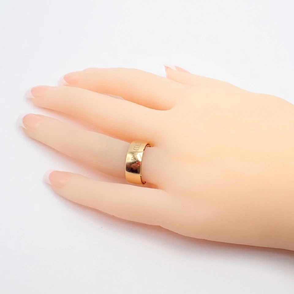 Auténtico Anillo Damiani Brad Pitt Oro Amarillo 18k 10 Diamantes Banda Ancha Talla 5.5 Foto 4 de 4