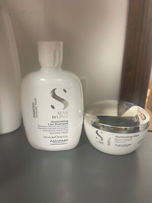 Alfaparf Semi Di Lino Diamond Illuminating Shampoo and Mask Set - 250ml & 200ml