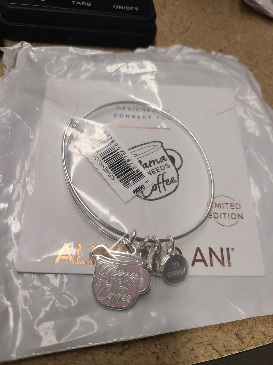 Alex And Ani Mama Needs Coffee' Charm Bangle Bracelet | eBay