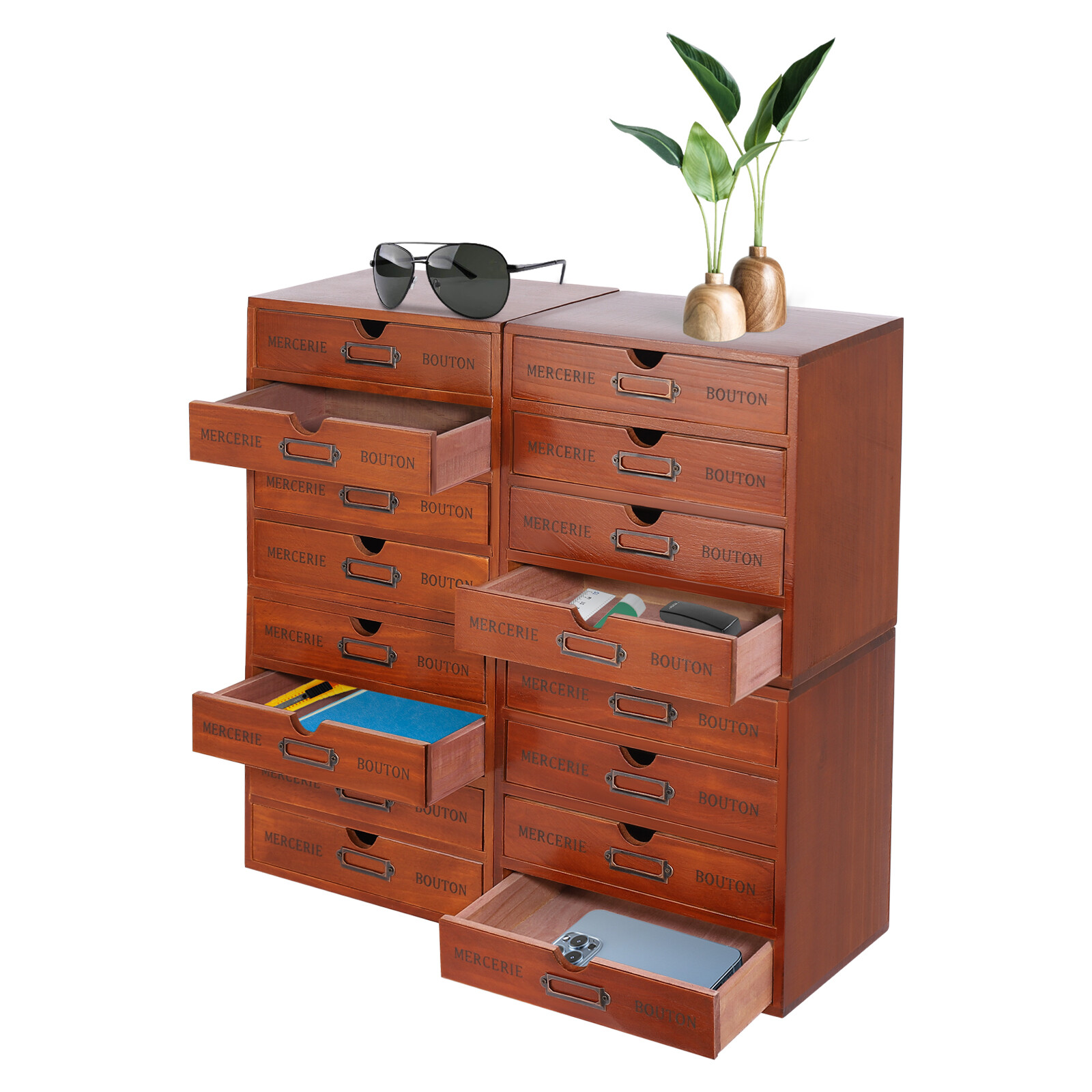 16-Drawer Organizer Set Ready-to-Use 4-Piece Drawer Organizer Collection
