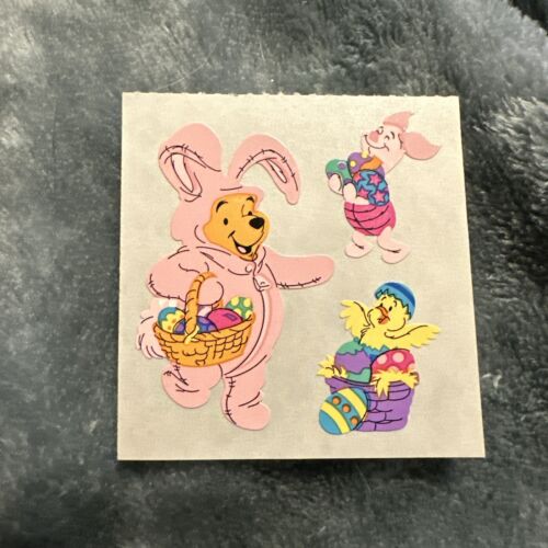 Vintage Stickers Sandylion Disney Pooh Bear Easter Piglet - Afbeelding 1 van 2