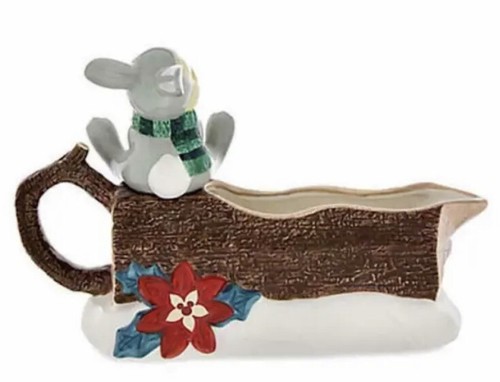 Disney Parks HAPPY HOLIDAYS Thumper Bunny Rabbit Gravy Boat BAMBI & Friends NEW - Picture 10 of 11