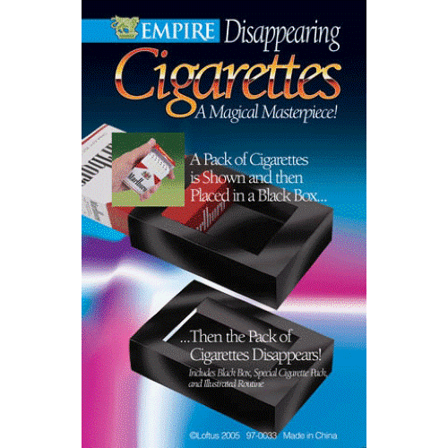 Disappearing Cigarettes - A Pack Of Cigarettes Disappears From A Black Box! Disappearing Cigarettes - A Pack Of Cigarettes Disappears From A Black Box!