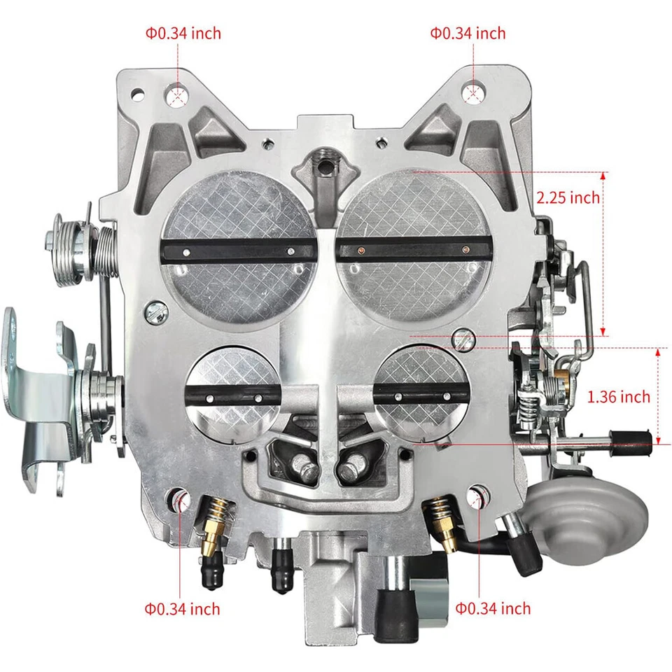 For Chevy 327 350 427 454 750 CFM 4 Barrel 4MV Rochester Quadrajet Carburetor Foto 3 de 4