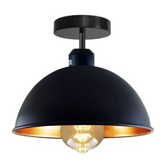 Ceiling Light modern Semi Flush Mount Metal Dome Shade Kitchen Living room Lamp