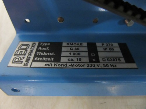 Reo Transformator RMOKE P370 mit Kond.-Motor 230V, 50Hz - Bild 5 von 6