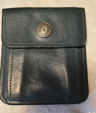 Vintage Rolfs Green Leather Bifold Billfold Wallet Credit Card Coin Purse