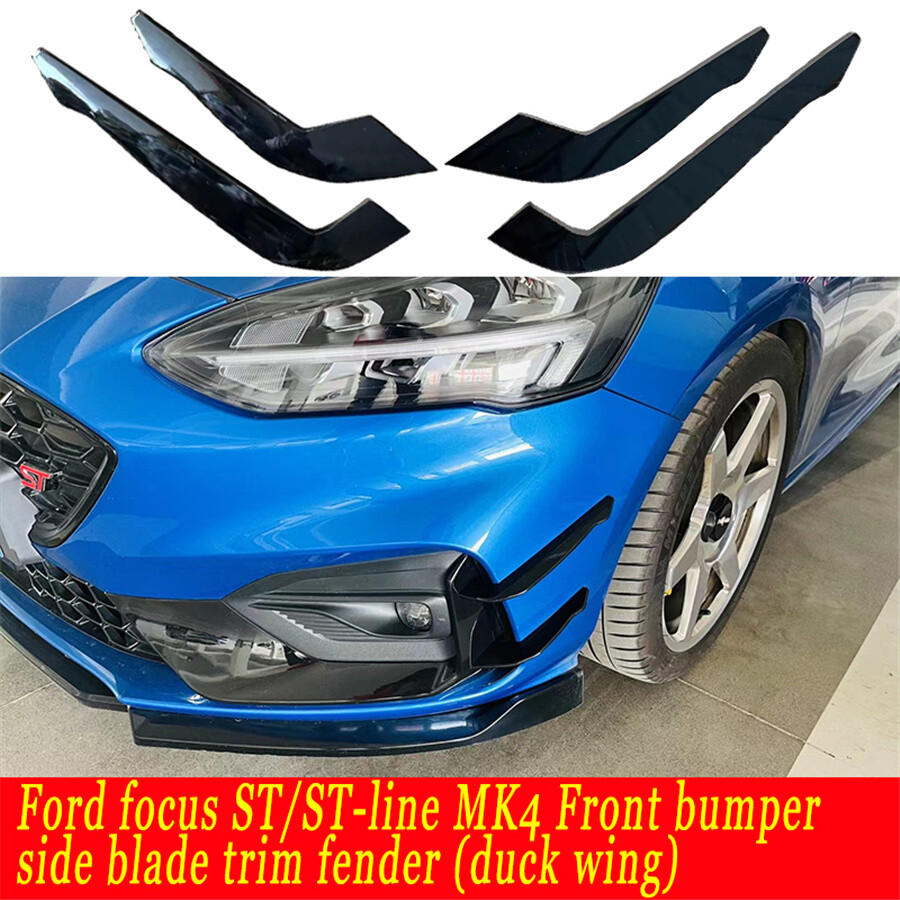 Car Bumper Lip Fin Splitter Spoiler Canard Front bumper fender for Ford focus