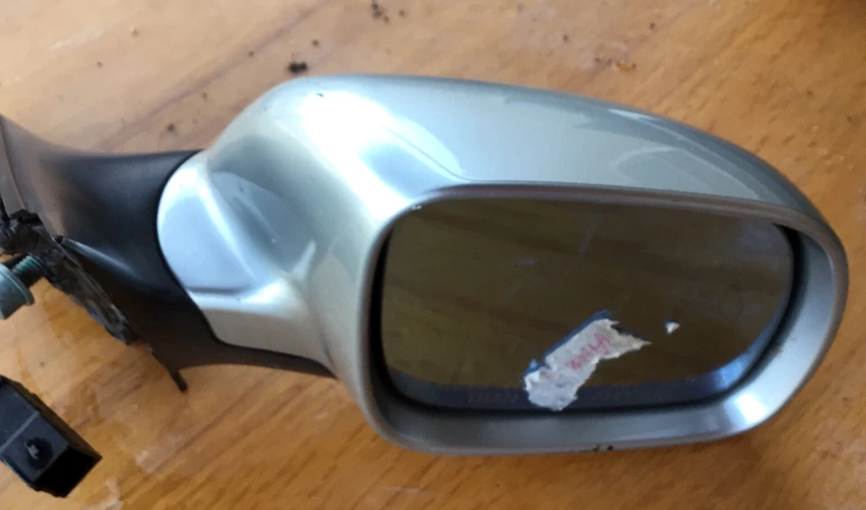 Espelho retrovisor lateral porta elétrica passageiro Audi A4 2009-2012 OEM AQUECIDO vidro azul - Imagem 2 de 4