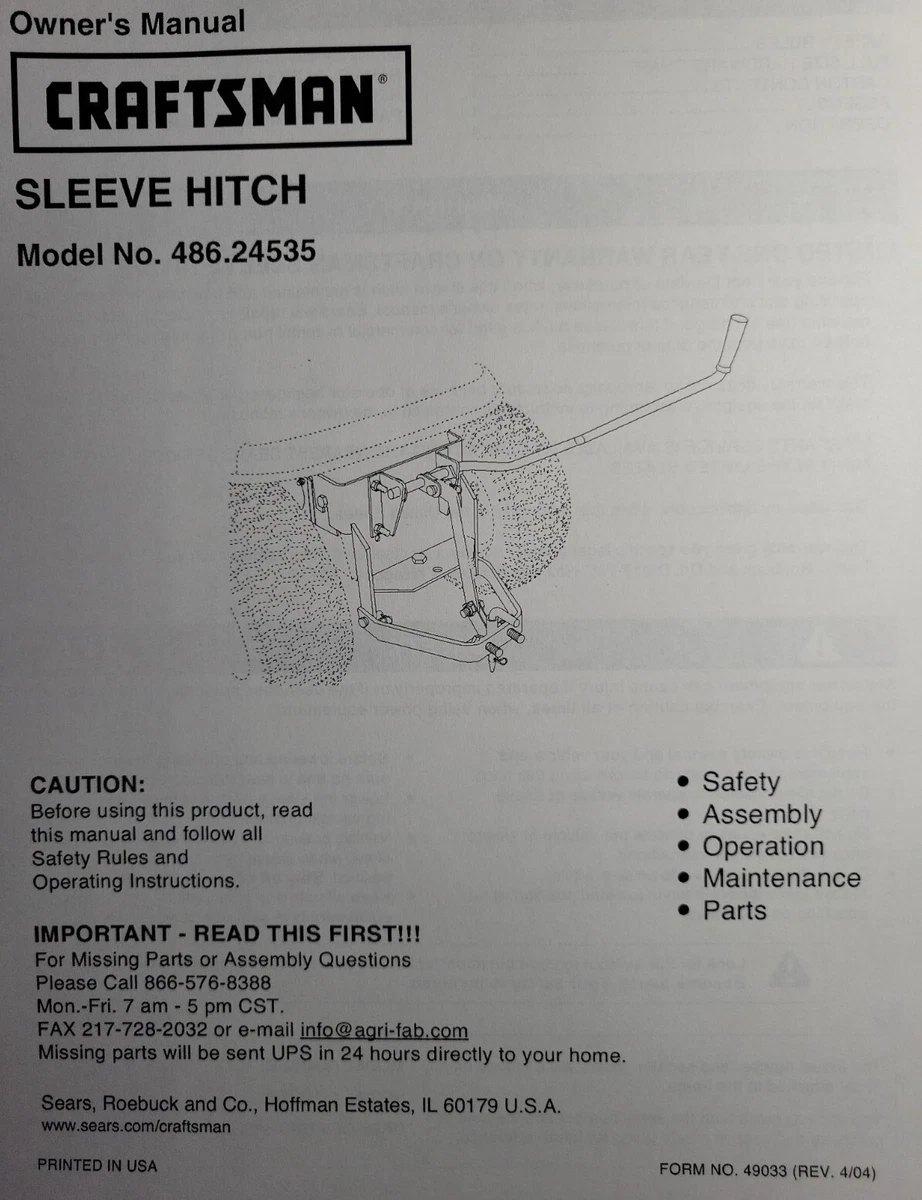 Craftsman sleeve hitch installation hot sale