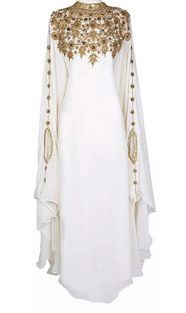 white abaya dress