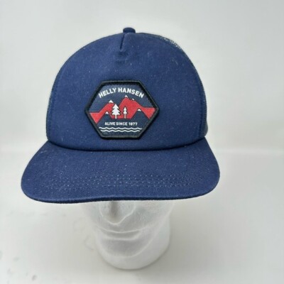 Helly Hansen Hat Cap Adult Snapback Blue Patch Logo Outdoor Adjustable Trucker
