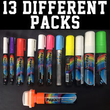 Premium Neon Liquid Chalk Pens 6mm Washable Window Markers Set of
