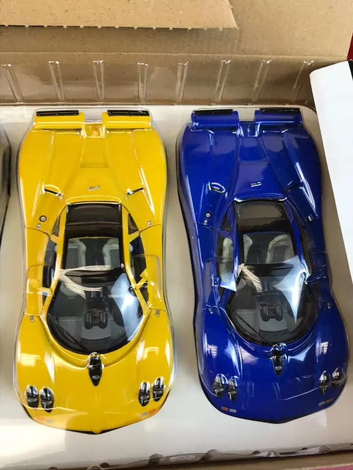 4- pack NEW IN BOX Diecast Motormax PAGANI ZONDA C12 RED/SILVER/YELLOW/BLUE 1:24 - Image 3 of 4