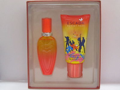 Sunset Heat by Escada Women Perfume 2 Pieces Set 1.7 oz EDT + 5 oz