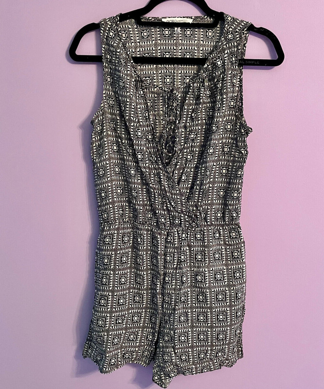 BCBGeneration Black & White Romper  - Small