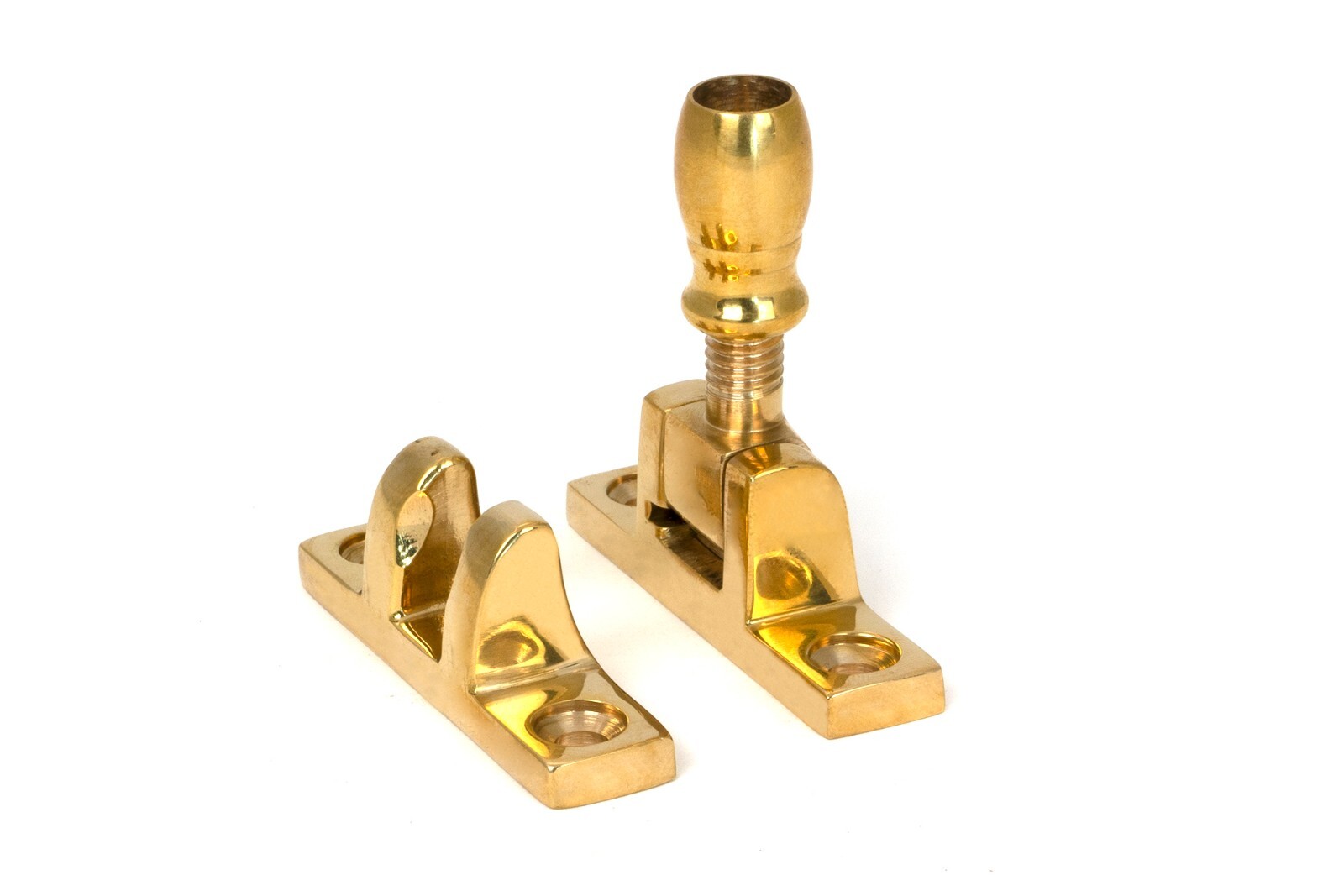 From The Anvil 45977 Polished Brass Mushroom Brighton Fastener - Narrow (Square)