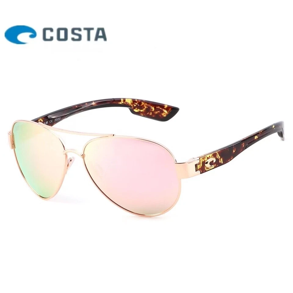 Gafas de sol Costa Del Mar South Point marco dorado rosa 580p espejo polarizado Foto 2 de 4
