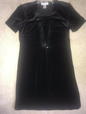 VTG NWT DANI MAX Velvet or Velour Little Black Dress Mock Two-Pc Womens Size 8
