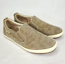 Taos Dandy Oat Wash Canvas Slip On Shoes Womens 10 DND-13455 Casual Khaki Tan