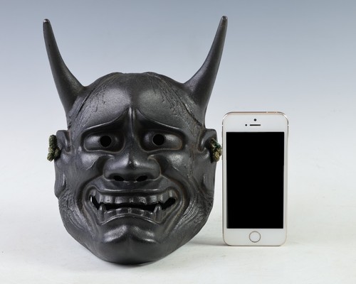 Great Vintage Bronze Noh Mask Hannya 般若 -Jealousy Woman- Tsushima - Picture 19 of 20