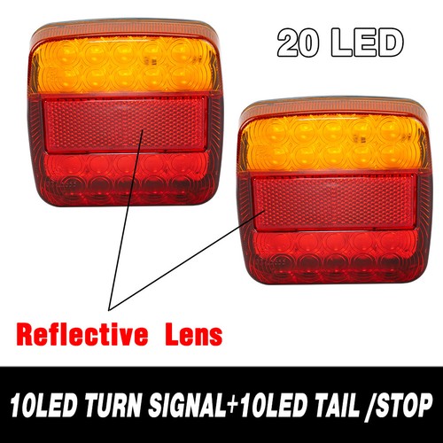 2x Rear Submersible Trailer Lights Tail Lamp Boat Truck Marker License Plate_Led - Picture 6 of 7