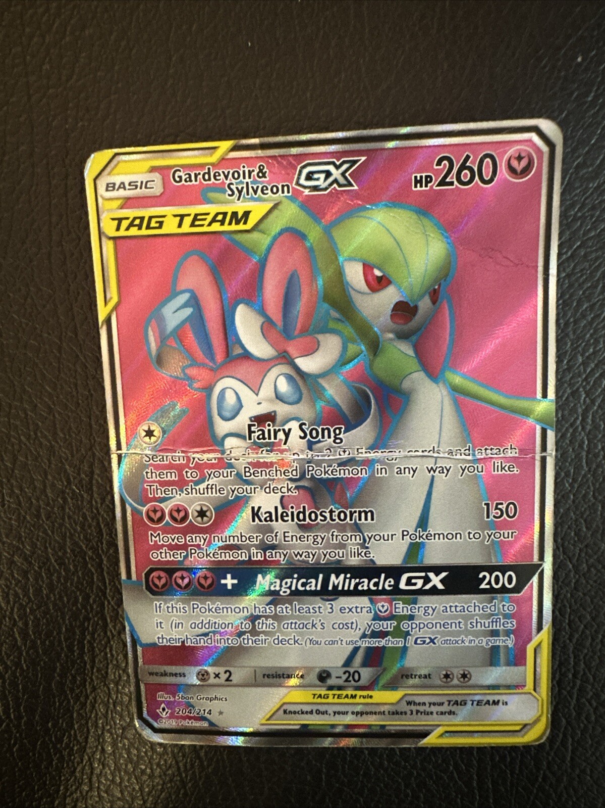 2019 PokéMon TCG Sylveon GARDEVOIR GX #204 PSA 10 UNBROKEN BONDS TAG TEAM