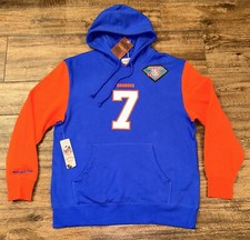 Mitchell and Ness NFL Denver BroncosThrowback JOHN ELWAY JERSEY Hoodie Men  s L