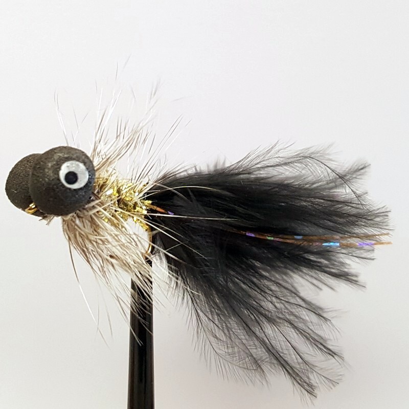 3 x Gold Humungus Booby Short Shank Fly Fishing Trout Flies Size 10  (BB24)