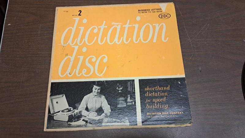 Vintage LP dictation disc short-hand for speed building set 2 E3KP-3594 3595