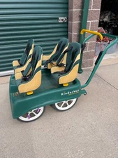 COMMUNITY PLAYTHINGS KINDER VAN DAYCARE 4 SEAT STROLLER BABY BUGGY W/ RAIN COVER