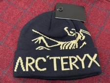 Arc'teryx Bird Word Toque Black Beanie Wool Unisex Outdoor Winter Ski Hat NWT