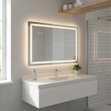LED Bathroom Mirror with Demister Dimmable Rectangular/Arched, 50x70cm/80x60cm