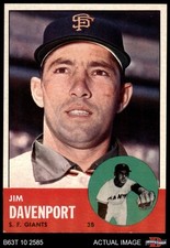1963 Topps #388 Jim Davenport 6 - EX/MT