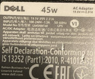 Dell 45W AC Adapter Laptop Charger 19.5V 2.31A - Model LA45NM140 — photo 3