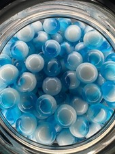 10x 5/8 Classics Jabo Marbles Lot Sea blue and White Colors Non-UV