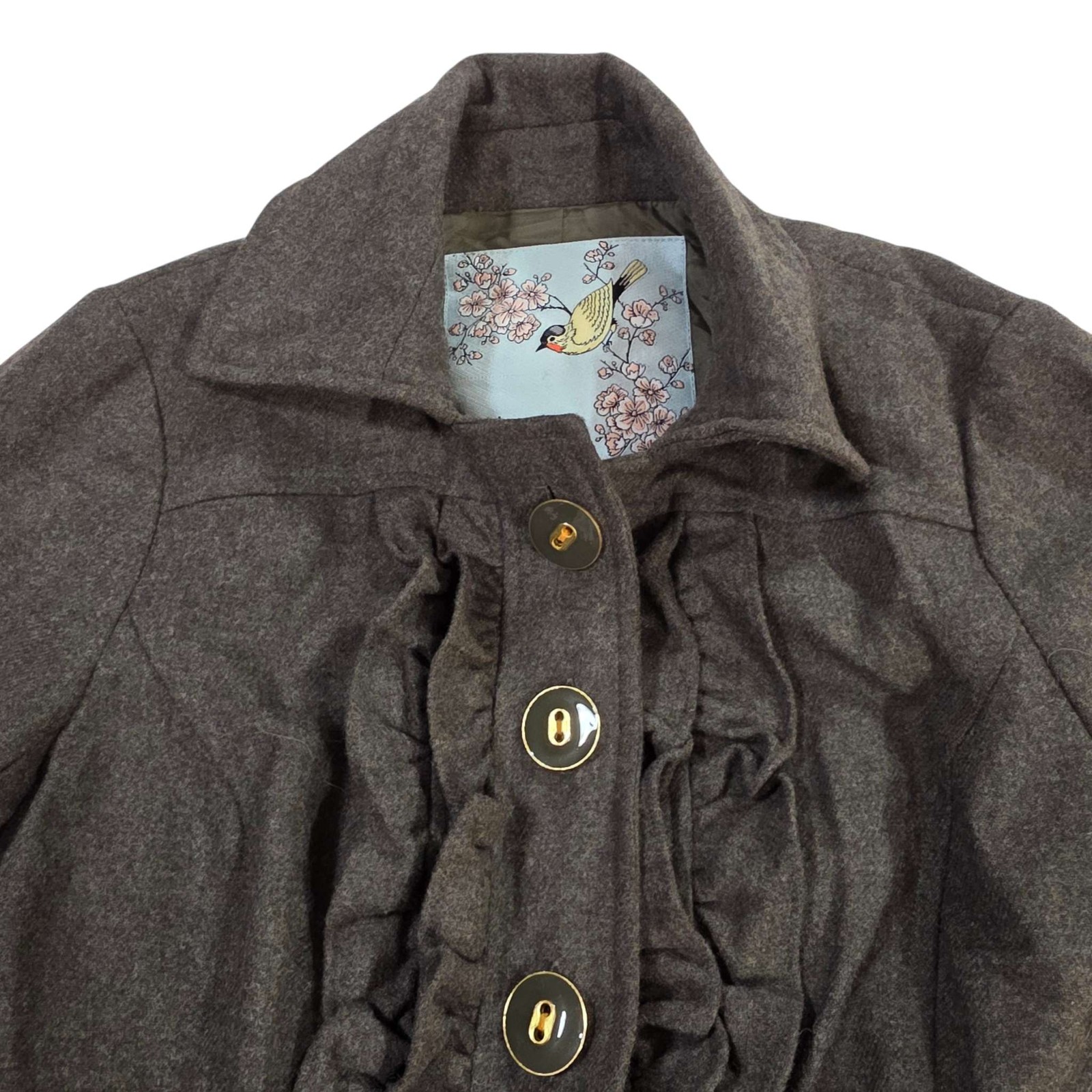 Tabitha Ruffle Button Wool Blend Jacket Women's S… - image 10