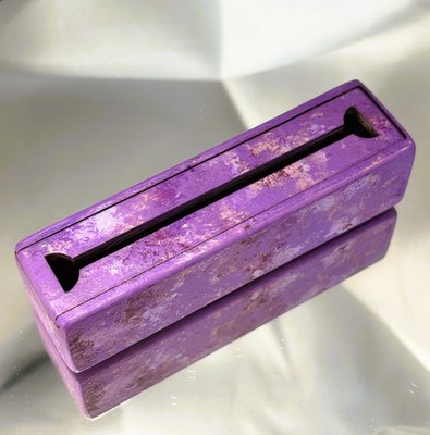 Artful Backgammon Cubes Original Dice Case - Purple Marble - Holds 5 dice