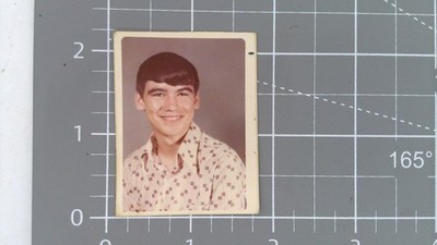 Young Man Portrait 1970s Snapshot Photograph Smiling Vintage Photo