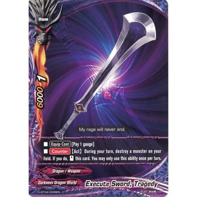 Buddyfight TCG Karte H-BT04/0099EN C Execute Sword, Tragedy Mikado Evolution