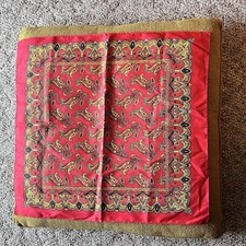 Vtg 22  Single Stitch Paisley-Cotton Bandana Handkerchief Retro Rockabilly 