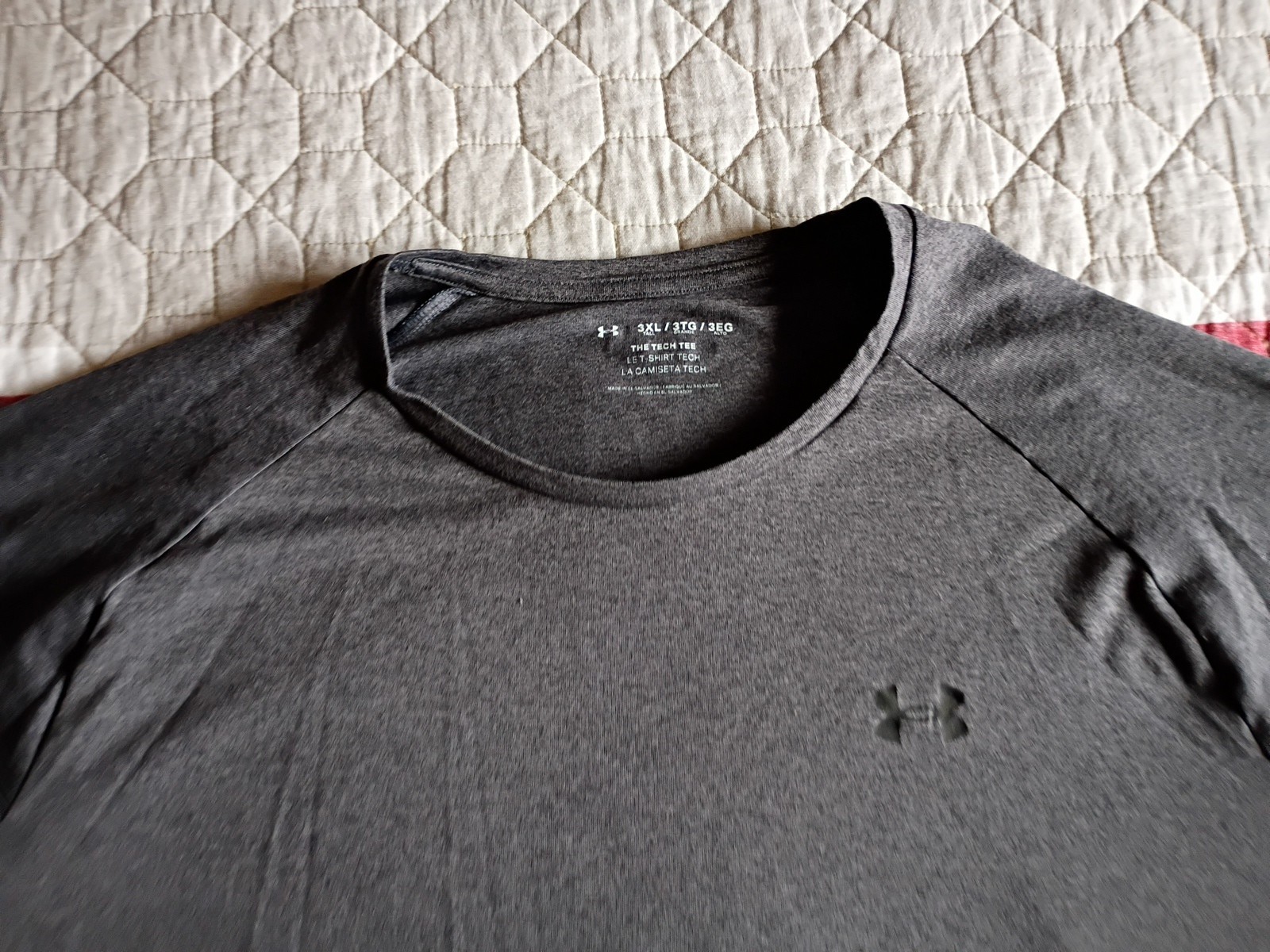 Under Armour The Tech Tee Men's 3XL Short Sleeve Charcoal Gray thumbnail 2