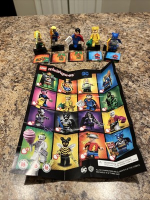 Lot Of 5 New Lego Minifigures DC 71026 Batman Superman Aqua Man Miss Marvel