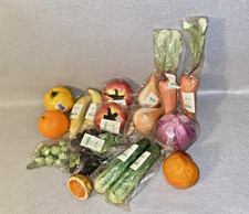 Fruits Vegetables Artificial Fake Lot of 17 Vintage Prop Decor Craft New